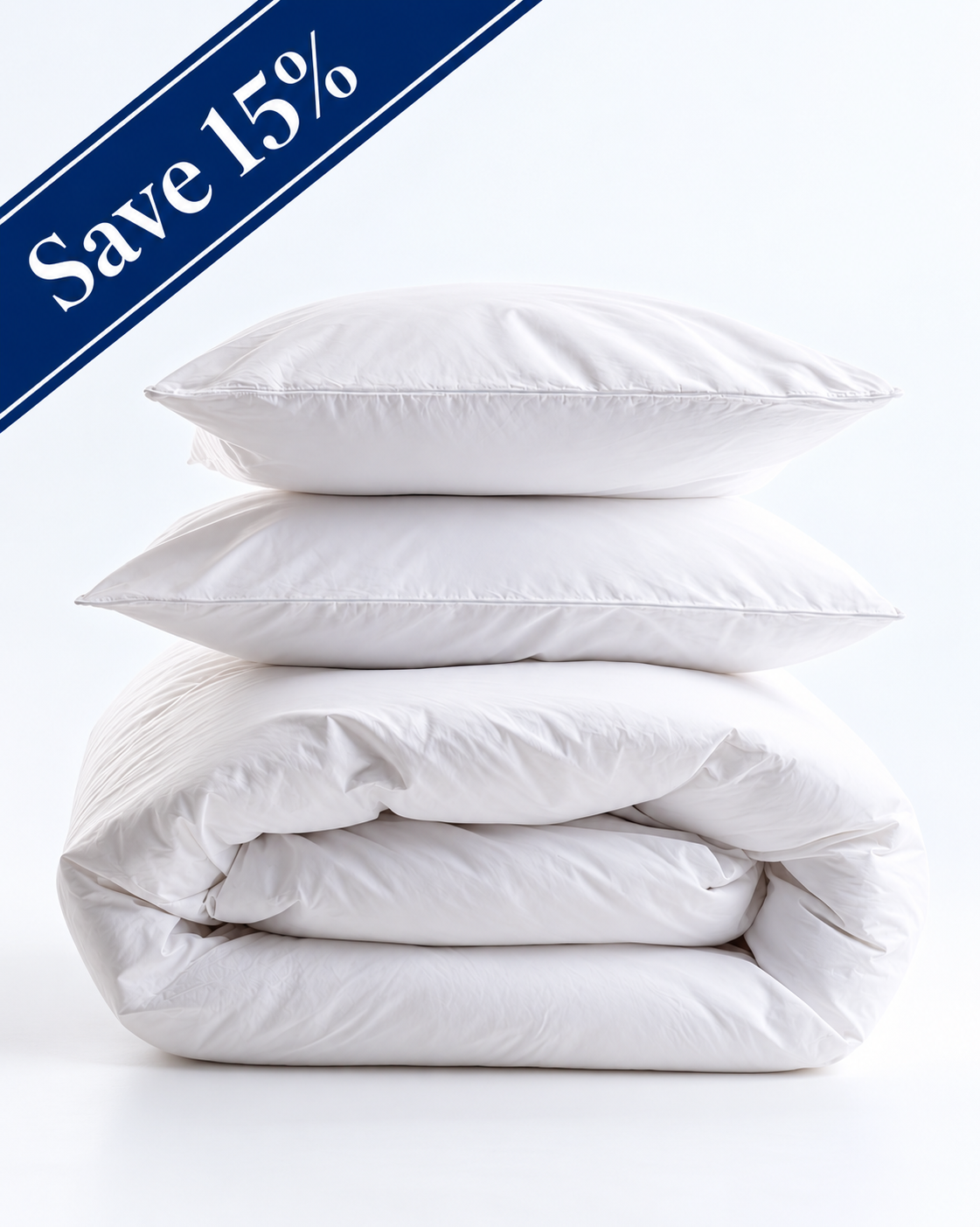 Luxury Hotel Down Alternative Pillow & Duvet Bundles SAVE 15%